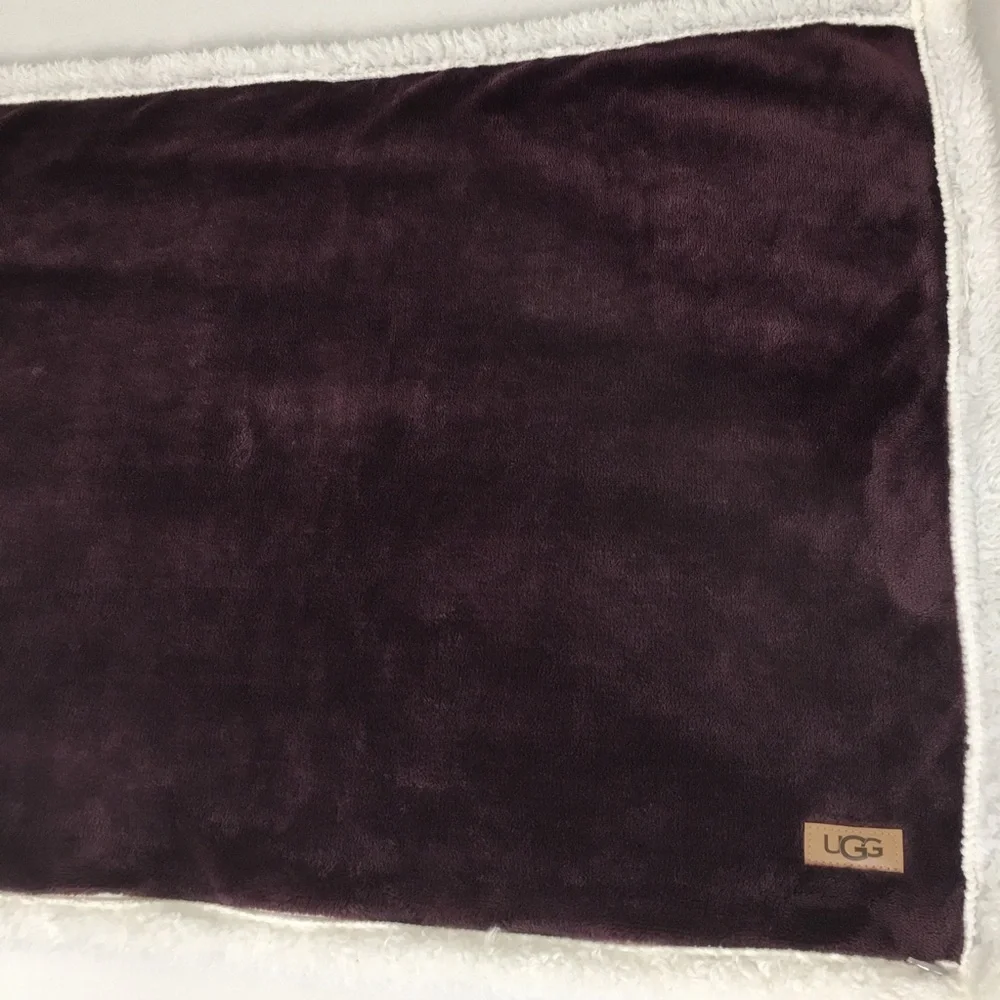 UGG King Pillow Shams Purple Sherpa Fleece Pillow Case Bedding
